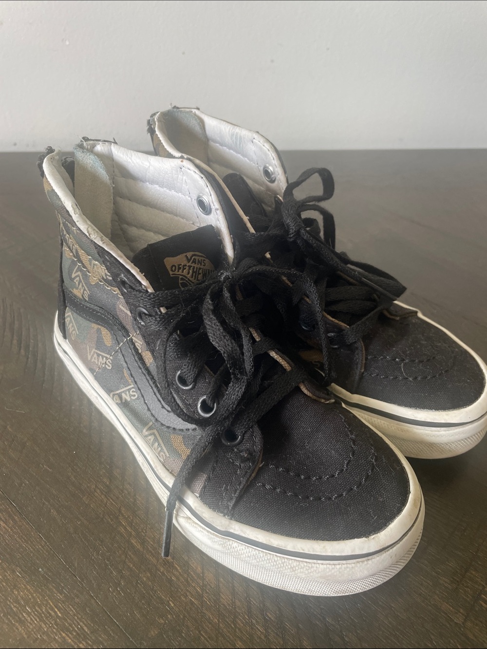 Vans Kids Black and Brown High-Top Sneakers